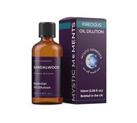 Mystic Moments | Sandalwood Essential Oil 3% Dilution in Jojoba 100 ml | Calming Massage & Skincare Oil | Vegan, GMO Free