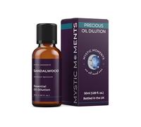 Mystic Moments | Sandalwood Essential Oil 3% Dilution in Jojoba 50 ml | Calming Massage & Skincare Oil | Vegan, GMO Free