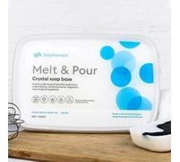 Mystic Moments | Stephensons White Melt and Pour Soap Base Crystal WST 6Kg (6x1Kg) | Moisturising Opaque Soap Making Base | High Glycerine Formula | Vegan & Cruelty Free