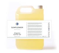 Mystic Moments | Sunflower Organic Carrier Oil 5 Litres | Cold Pressed Helianthus Annuus Seed Oil | Rich in Vitamins A D E | Lightweight & Fast Absorbing | Skin & Hair Nourishment | Refined