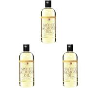 Mystic Moments | Sweet Almond Carrier Oil 500ml - Pure & Natural Oil Perfect For Hair, Face, Nails, Aromatherapy, Massage and Oil Dilution Vegan GMO Free (Pack of 3)
