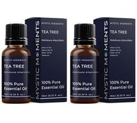 Mystic Moments | Tea Tree Essential Oil 10ml (Melaleuca alternifolia) | Fresh Herbaceous Cleansing Aroma | Purifying & Refreshing Scent for Diffusers and Aromatherapy (Pack of 2)