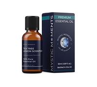 Mystic Moments | Tea Tree Lemon Scented Essential Oil 50ml - Pure & Natural Oil for Diffusers, Aromatherapy & Massage Blends Vegan GMO Free