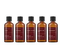 Mystic Moments | Wild Flowers Fragrant Oil Gift Starter Pack | 5 x 100ml Floral Aromatherapy Oils | Forget Me Not, Fuchsia, Lavender, Lilac & Ylang Ylang | Long-Lasting Scents for Soap & Candle Making