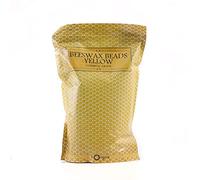 Mystic Moments | Yellow Beeswax Beads Cosmetic Grade 1Kg | Natural Wax for Candles Lip Balms & Creams | Rich Colour & Improved Texture