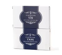 Mystic Moments | Yin and Yang Essential Oil Gift Starter Pack Twin Pack | Eucalyptus, Geranium, Lavender, Cypress, Ylang Ylang, Cinnamon Leaf, Frankincense, Rosemary, Oregano, Palmarosa