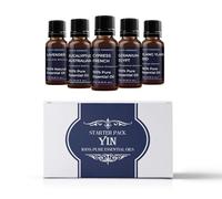 Mystic Moments | Yin Essential Oil Gift Starter Pack 5x10ml | Eucalyptus Australiana, Geranium Egypt, Lavender, Cypress French, Ylang Ylang 3rd | Perfect as a Gift