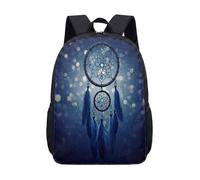 Mystic Moon Dreamcatcher 17 Inch Backpack Starry Night Celestial Graphic Rucksack for School Teens Boho Daypack (03)