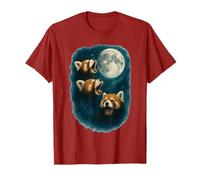 Mystic Moonlit 3 Red Panda Howling at The Moon T-Shirt