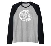 Mystic Nature Sacred Tree Icon Spiritual Roots Energy Flow Raglan Baseball Tee