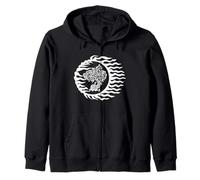 Mystic Nature Sacred Tree Icon Spiritual Roots Energy Flow Zip Hoodie