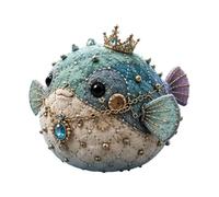 Mystic Ocean Guardians Felt Patchwork Kit, Pre-Cut Sea Creature Plushie Sewing Set, Beginner Craft for Adults & Teens, Relaxing Handmade Decor & Holiday Gift (G)