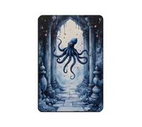 Mystic Octopus in Temple Ruins Retro Poster Metal Tin Sign Chic Art Retro Iron Painting Bar People Cave Cafe Family Garage Poster Wall Decoration 8x12inch(20x30cm)