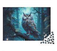 Mystic Owl 1000-Piece Recycled Cardboard Fantasy Forest Art Jigsaw Bundle, Concentration Training, Personalised Gift, Wall Decor & After-School Fun 70x50cm/1000pcs