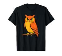 Mystic Owl Artwork Bold Sunset Forest Vibes Nocturnal Animal T-Shirt