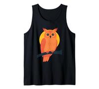 Mystic Owl Artwork Bold Sunset Forest Vibes Nocturnal Animal Tank Top