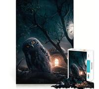 Mystic Owl at Full Moon Jigsaw Puzzles for Adults 1000 Mind Exercise Toy Relax Time Design Assembly (38x26cm)