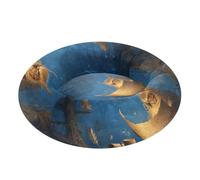 Mystic Owl Galaxy Night Pet Dog Beds Relieve Stress Dog Pillow Bed for Small Size Pets Sleeping S