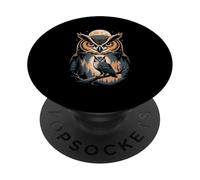 Mystic Owl Moonlit Night Watching PopSockets Adhesive PopGrip