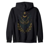 Mystic Owl Night Forest Nature Spirit Magic Art Zip Hoodie