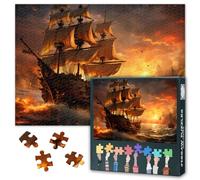 Mystic Pirates: 1000-Piece Nautical Art Puzzle - Legendary Ship in Stormy Seas (27.5x19.7in)
