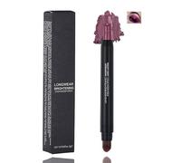 Mystic Plum Dual-Ended Eyeshadow Pencil with Brush - Metallic Cream Shadow Stick, Smudge-Proof, Long-Wear, Waterproof Makeup Tool