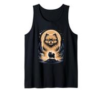 Mystic Pomeranian Under Waterfall Sky Tank Top