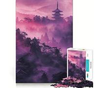 Mystic Purple Temple 1000 Pieces Jigsaw Puzzles for Adults Clear Logic Toy Relaxing Fun Perfect Cut Elegant Gift (38x26cm)