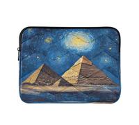 Mystic Pyramids Starry Sky Blue Laptop Sleeve 13-15.6 Inch Quilted Laptop Bag for Womoen Men
