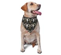 Mystic Ram Skull Print Dog Bandana for Small Medium Large Dogs, Adjustable Cute Cat Dogs Kerchief Triangle Bibs Scarf Handkerchief Accessories