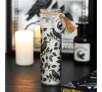 Mystic Raven Deadly Nightshade Tube Candle - Gothic Glass Design - 70 Hours Burn Time - Perfect for Creating a Mysterious Atmosphere - Ideal for Rituals and Dark Décor - Unique Gift Idea