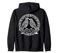Mystic Raven Norse - Goth Crow Viking Zip Hoodie