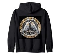 Mystic Raven Norse - Goth Crow Viking Zip Hoodie