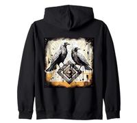 Mystic Raven Norse - Goth Crow Viking Zip Hoodie