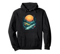 Mystic River Valley Under Vibrant Sunset Sky Pullover Hoodie