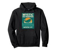 Mystic Sea Whispers Shirt Retro Whale Sunset Ocean Mystic CT Pullover Hoodie