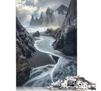 Mystic Shores of Stokksnes Jigsaw Puzzles for Adults 1000 Piece High Challenging DIY Large Puzzle Educational Toy Funny Family Games Unique Home Decor 1000pcs (75x50cm)