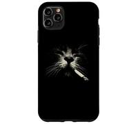 Mystic Smoke Cat Face With Whiskers Outline Case for iPhone 11 Pro Max