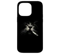 Mystic Smoke Cat Face With Whiskers Outline Case for iPhone 14 Pro Max