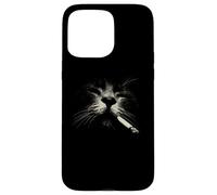 Mystic Smoke Cat Face With Whiskers Outline Case for iPhone 15 Pro Max
