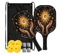 Mystic Snake Moon and Sun Tarot Card Crystals Aesthetic Spin & Power Pickleball Paddles