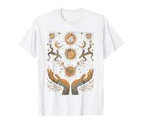 mystic snake moon and sun tarot card crystals aesthetic T-Shirt