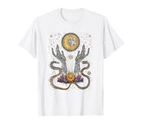 mystic snake moon and sun tarot card crystals aesthetic T-Shirt