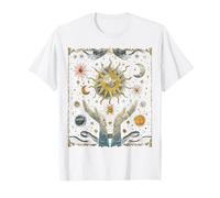 mystic snake moon and sun tarot card crystals aesthetic T-Shirt