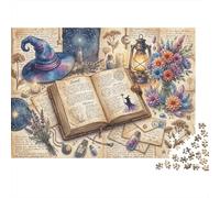 Mystic Spellbook 1000 Piece Jigsaw Puzzle,Gift Idea,Stress Relief,Whimsical Challenge,Premium,Adults & Kids 14+,Home Wall Decor,Educational Toy 70x50cm