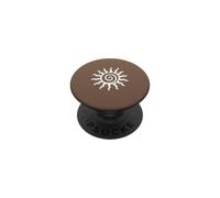 Mystic Spiral Sun Boho Celestial Coffee Brown PopSockets Adhesive PopGrip