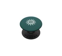 Mystic Spiral Sun Boho Celestial Dark Teal PopSockets Adhesive PopGrip