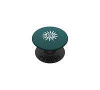Mystic Spiral Sun Boho Celestial Dark Teal PopSockets Adhesive PopGrip