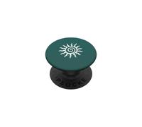 Mystic Spiral Sun Boho Celestial Dark Teal PopSockets Adhesive PopGrip