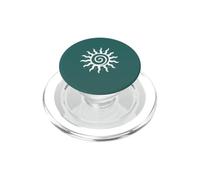 Mystic Spiral Sun Boho Celestial Dark Teal PopSockets PopGrip for MagSafe